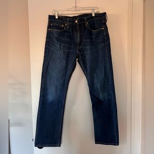 Levi’s 513 Mens Slim Straight Jeans Blur Dark Wash W 34 L 30